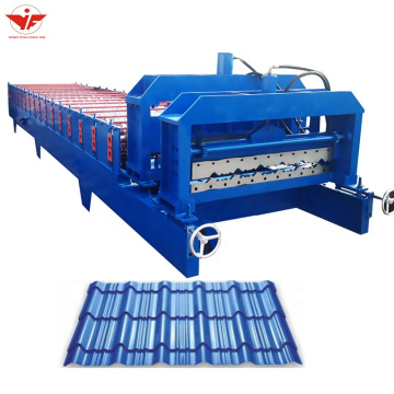 Negeria Al-zinc step tile roofing panel roll forming machine for sale